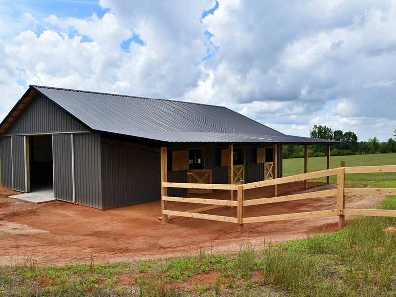 Equestrian Pole Buildings in Florida for Sale. Pole Barns Stables for Horses Florida.