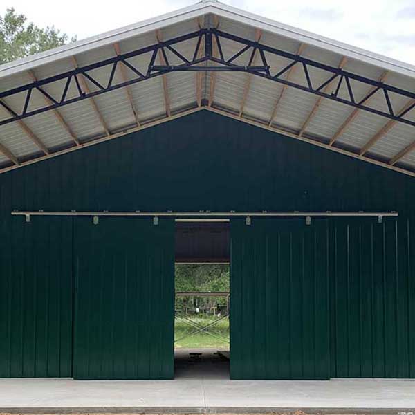 Pole Barns and Pole Buildings in Florida - Available Sliding Doors Options.